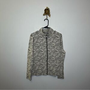 ZYIA Cream Combo Zip Up Jacket